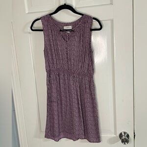 LOFT Textured Purple Midi Dress